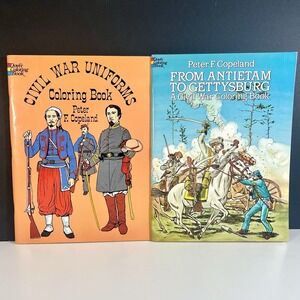 2 Dover Civil War Coloring Books Peter Copeland Uniforms Antietam to Gettysburg‎